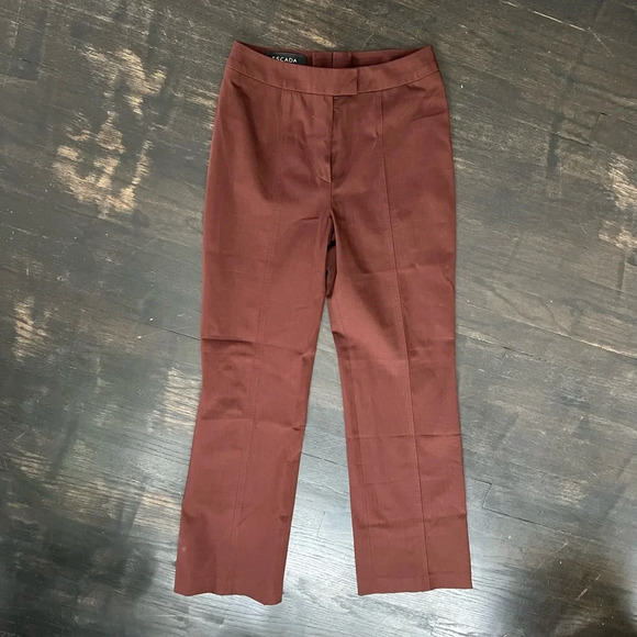Escada Women’s Straight Leg Brown Trouser size 34 EUC - Picture 1 of 3